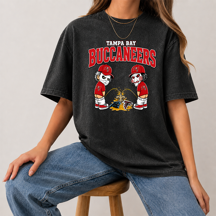 [SPECIAL OFFER] NEW CUSTOMIZED NFL10 TBB TAMPA BAY BUCCANEERS FUNNY MULTICOLOR WASHED TEE