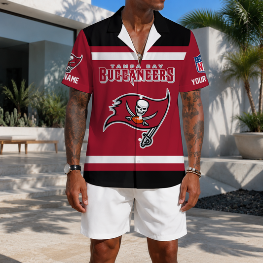 EXCLUSIVE EDITION - NEW CUSTOMIZED NFL10 TBB TAMPA BAY BUCCANEERS UNISEX HAWAIIAN SHIRT