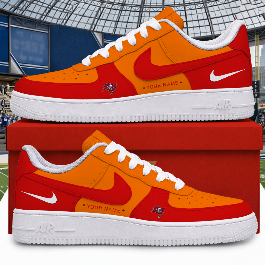 [SPECIAL OFFER] NEW CUSTOMIZED NFL10 TBB TAMPA BAY BUCCANEERS AF1 SHOES