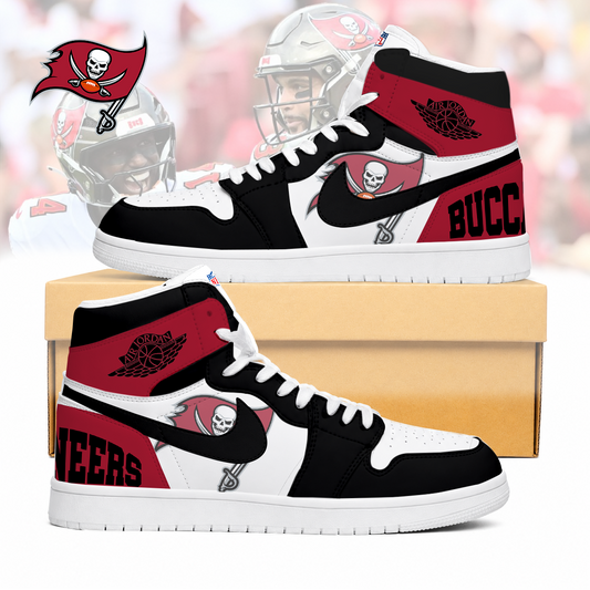 LIMITED EDITION - NEW CUSTOMIZED NFL10 TBB TAMPA BAY BUCCANEERS AIR JORDAN SNEAKERS