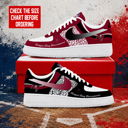 LIMITED EDITION - NEW CUSTOMIZED NFL10 TBB TAMPA BAY BUCCANEERS AF1 SHOES