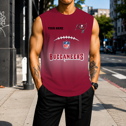 LIMITED EDITION - NEW CUSTOMIZED NFL10 TBB TAMPA BAY BUCCANEERS MEN'S GYM SHIRT