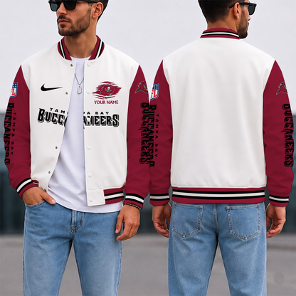 ELITE EDITION - NEW CUSTOMIZED NFL10 TBB TAMPA BAY BUCCANEERS SATIN VARSITY & BASEBALL JACKET