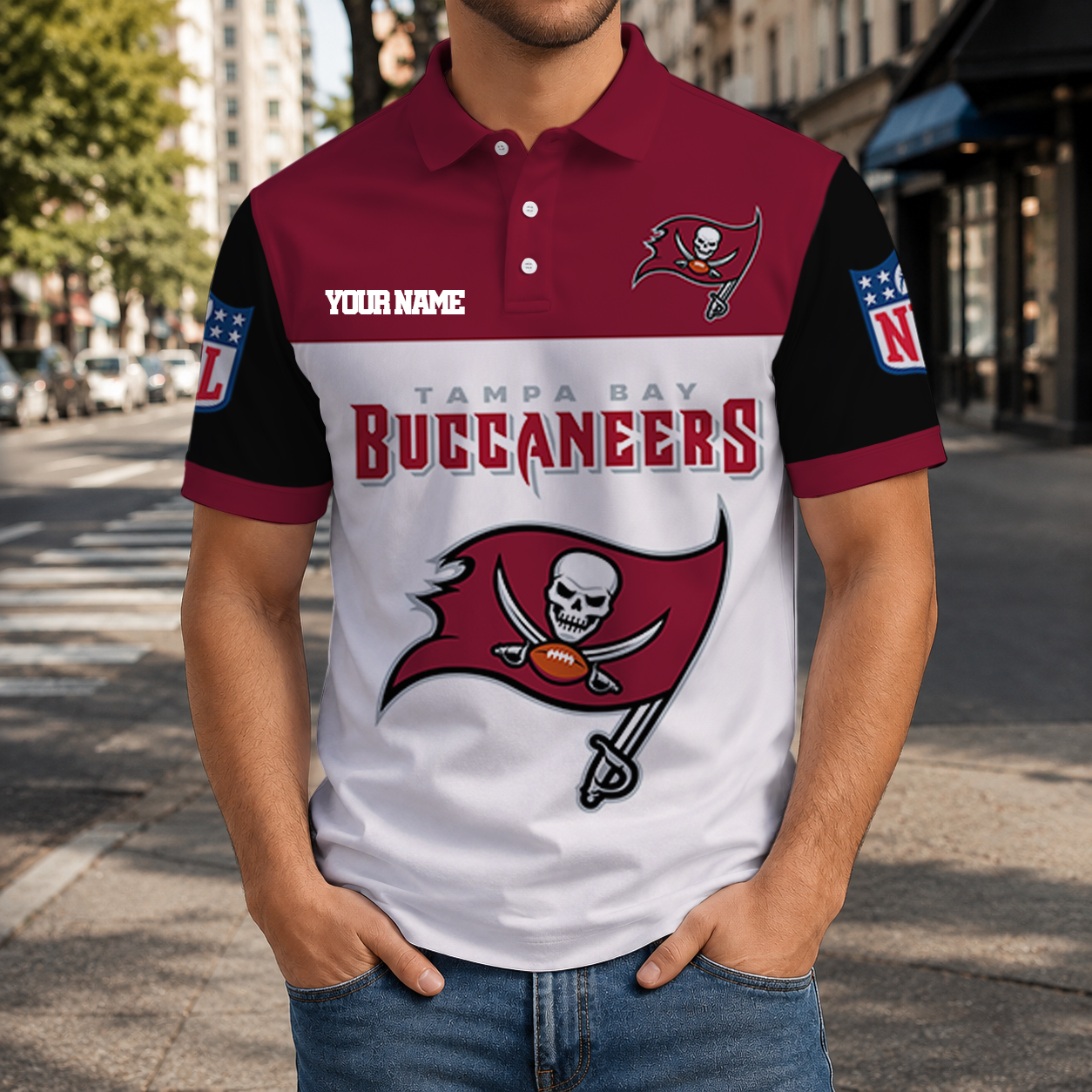 LIMITED EDITION - NEW CUSTOMIZED NFL10 TBB TAMPA BAY BUCCANEERS T-SHIRT, POLO SHIRT, ZIP POLO SHIRT, SWEATSHIRT, HOODIE & ZIP HOODIE
