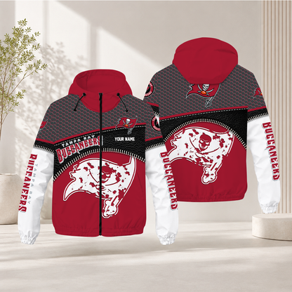 LIMITED EDITION - NEW CUSTOMIZED NFL10 TBB TAMPA BAY BUCCANEERS WINDBREAKER JACKET