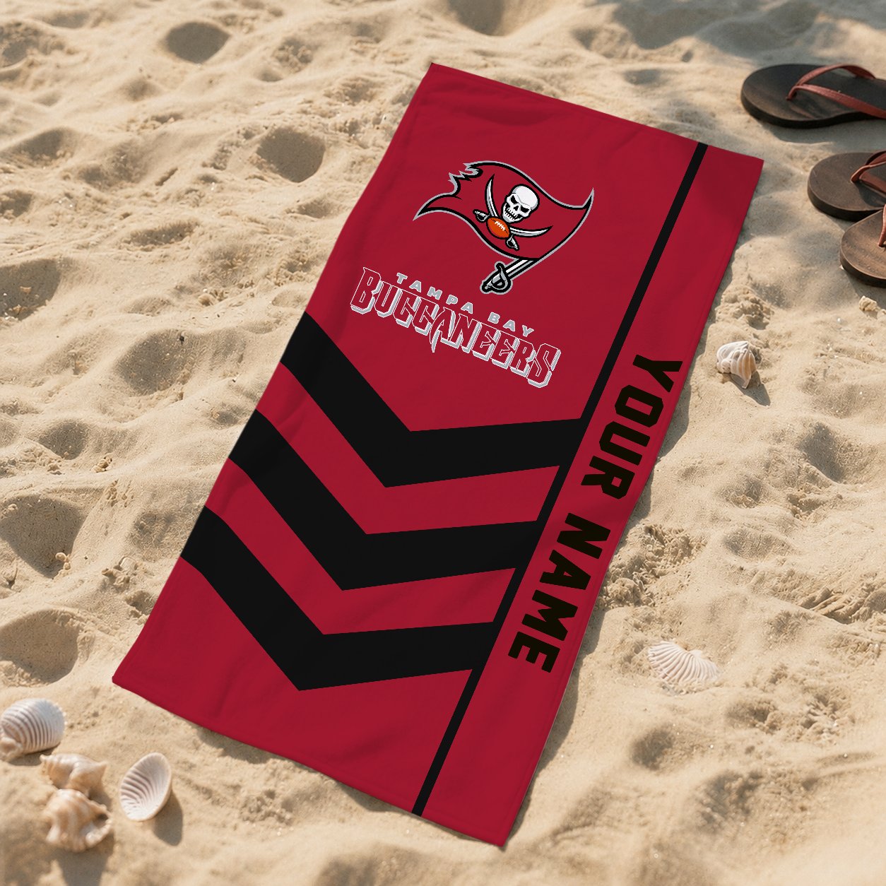 SPECIAL EDITION - NEW CUSTOMIZED NFL10 TBB TAMPA BAY BUCCANEERS BEACH TOWEL