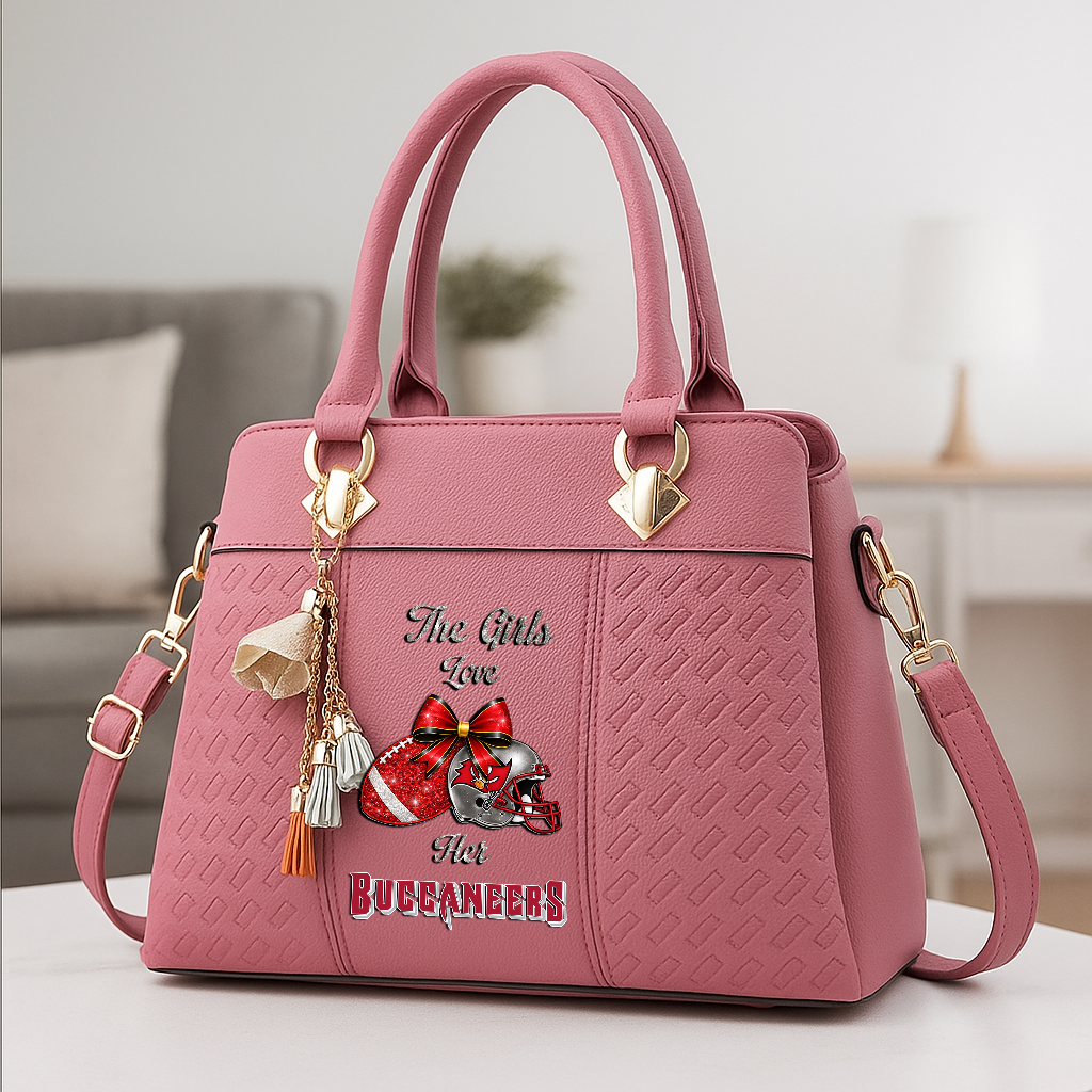 LIMITED EDITION - NEW CUSTOMIZED NFL10 TBB TAMPA BAY BUCCANEERS WOMEN'S ZIP HANDBAG MULTICOLOR