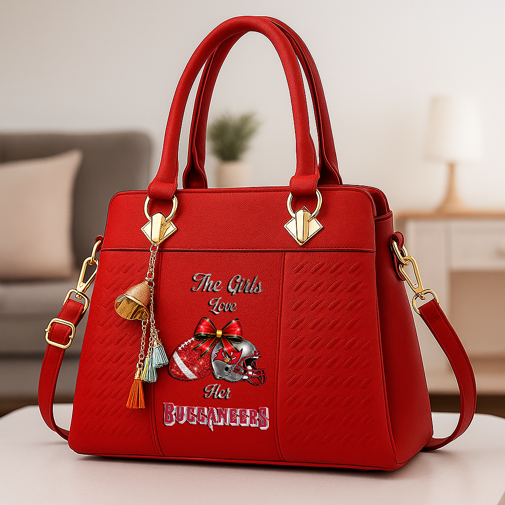 LIMITED EDITION - NEW CUSTOMIZED NFL10 TBB TAMPA BAY BUCCANEERS WOMEN'S ZIP HANDBAG MULTICOLOR