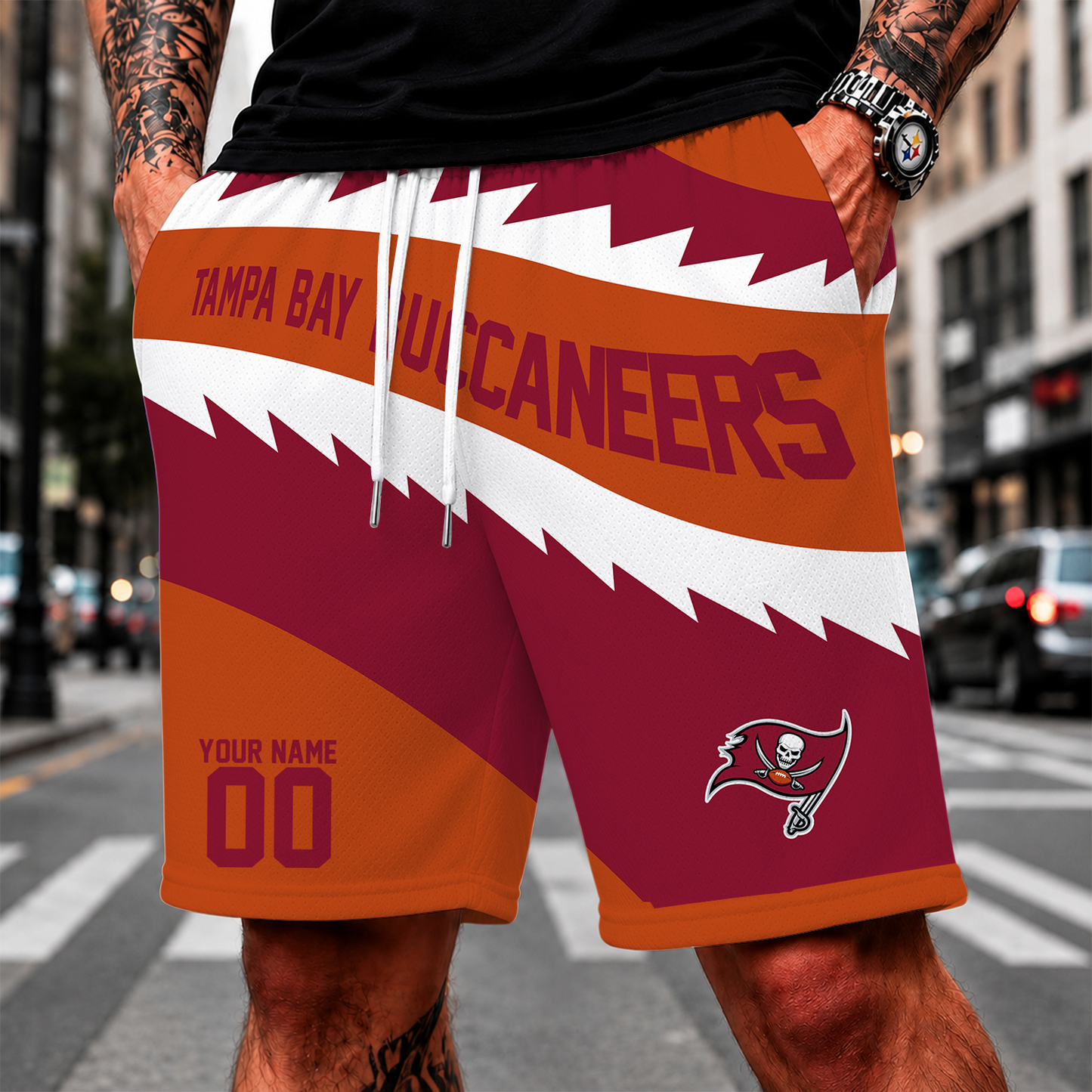 [SPECIAL OFFER] NEW CUSTOMIZED NFL10 TBB TAMPA BAY BUCCANEERS SHORT PANTS