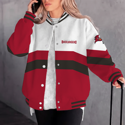 [SPECIAL OFFER] NEW CUSTOMIZED NFL10 TBB TAMPA BAY BUCCANEERS SATIN VARSITY & BASEBALL JACKET