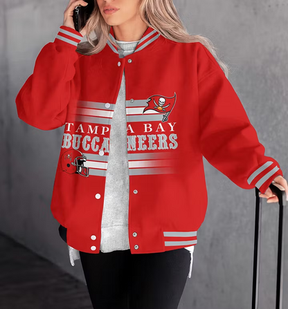 LIMITED EDITION - NEW CUSTOMIZED NFL10 TBB TAMPA BAY BUCCANEERS SATIN VARSITY & BASEBALL JACKET