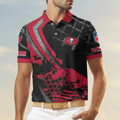 LIMITED EDITION - NEW CUSTOMIZED NFL10 TBB TAMPA BAY BUCCANEERS POLO SHIRT