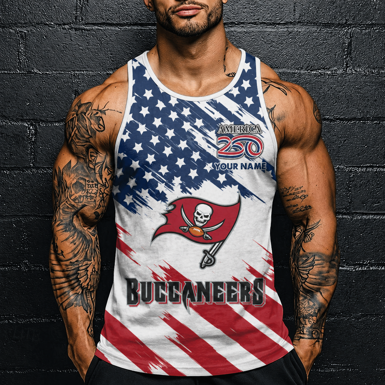 LIMITED EDITION - NEW CUSTOMIZED NFL10 TBB TAMPA BAY BUCCANEERS UNISEX TANK TOP