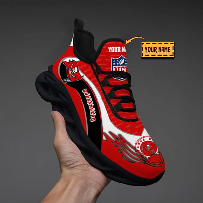 LIMITED EDITION - NEW CUSTOMIZED NFL10 TBB TAMPA BAY BUCCANEERS UNISEX MAX SOUL SHOES