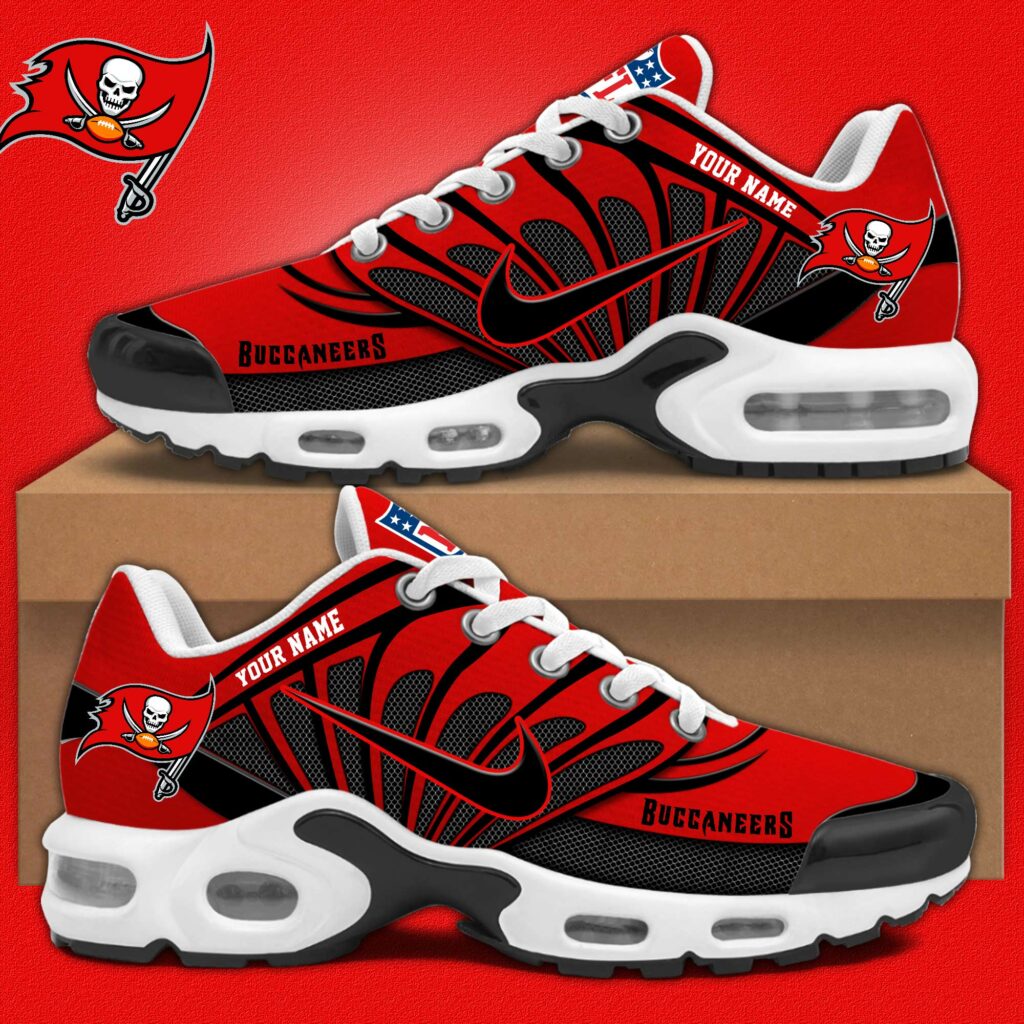 LIMITED EDITION - NEW CUSTOMIZED NFL10 TBB TAMPA BAY BUCCANEERS AIR MAX PLUS SNEAKERS