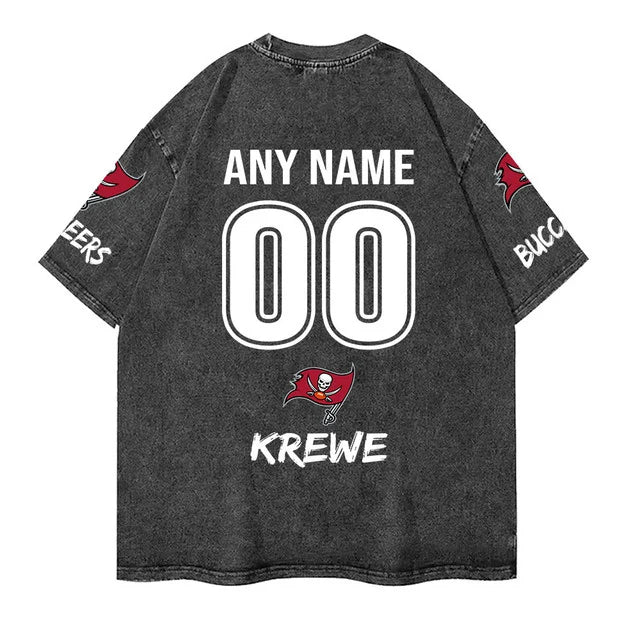 [SPECIAL OFFER] NEW CUSTOMIZED NFL10 TBB TAMPA BAY BUCCANEERS MULTICOLOR WASHED TEE