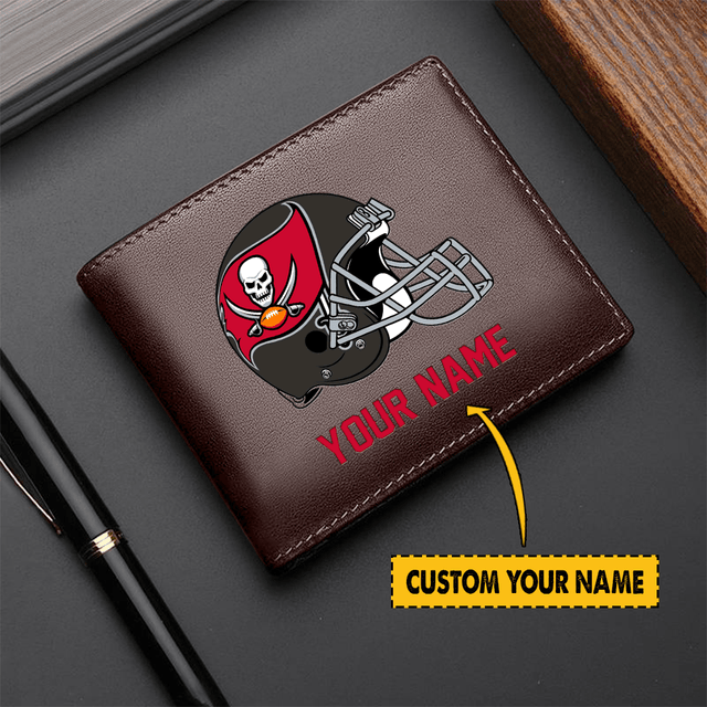 LIMITED EDITION - NEW CUSTOMIZED NFL10 TB BUCCANEERS LEATHER WALLET