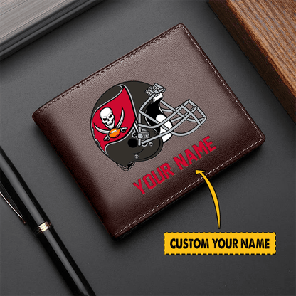 LIMITED EDITION - NEW CUSTOMIZED NFL10 TB BUCCANEERS LEATHER WALLET