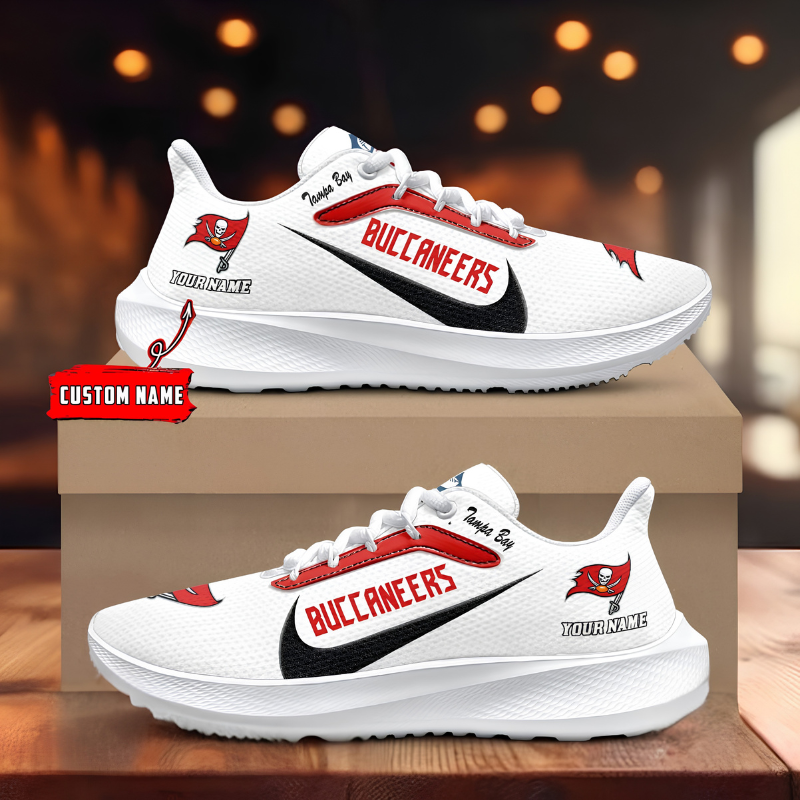 [SPECIAL OFFER] NEW CUSTOMIZED NFL10 TBB TAMPA BAY BUCCANEERS ROAD RUNNING SHOES