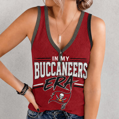 [SPECIAL OFFER] NEW CUSTOMIZED NFL10 TBB TAMPA BAY BUCCANEERS WOMEN'S V-NECK TANK TOP
