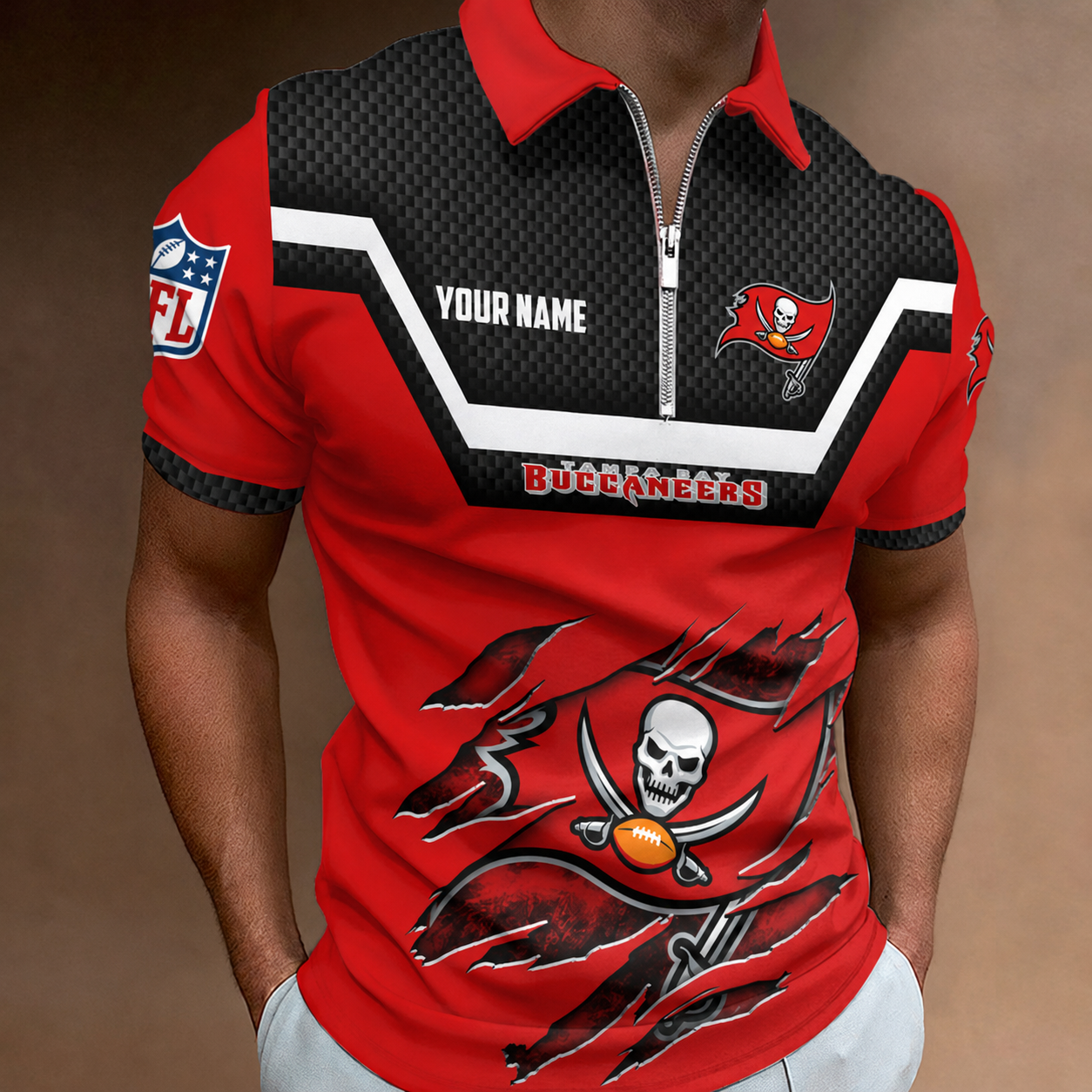LIMITED EDITION - NEW CUSTOMIZED NFL10 TBB TAMPA BAY BUCCANEERS T-SHIRT, POLO SHIRT, ZIP POLO SHIRT, SWEATSHIRT, HOODIE & ZIP HOODIE