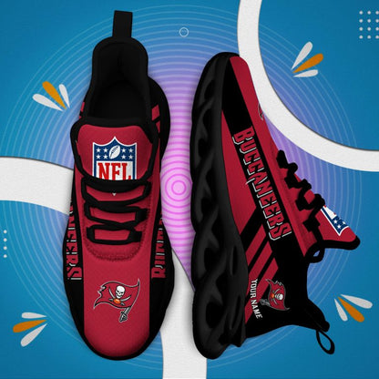 LIMITED EDITION - NEW CUSTOMIZED NFL10 TBB TAMPA BAY BUCCANEERS UNISEX MAX SOUL SHOES
