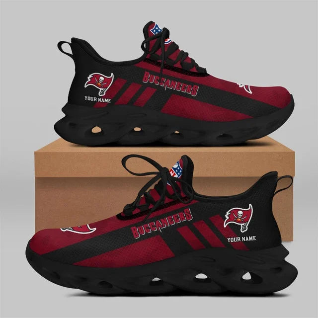LIMITED EDITION - NEW CUSTOMIZED NFL10 TBB TAMPA BAY BUCCANEERS UNISEX MAX SOUL SHOES