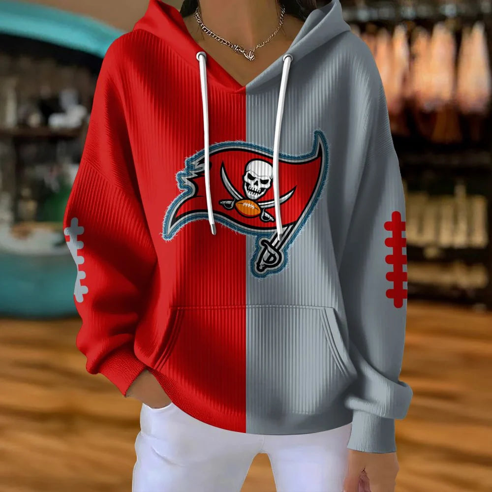 LIMITED EDITION - NEW CUSTOMIZED NFL10 TBB TAMPA BAY BUCCANEERS RIBBED HOODIE & SWEATSHIRT