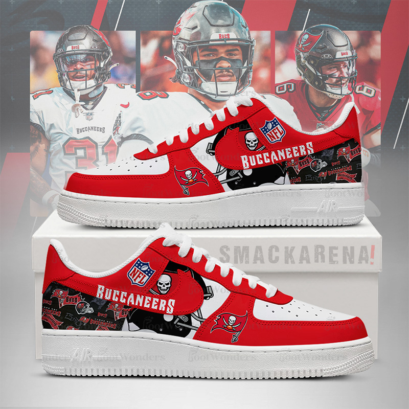 LIMITED EDITION - NEW CUSTOMIZED NFL10 TBB TB BUCCANEERS AF1 SNEAKERS