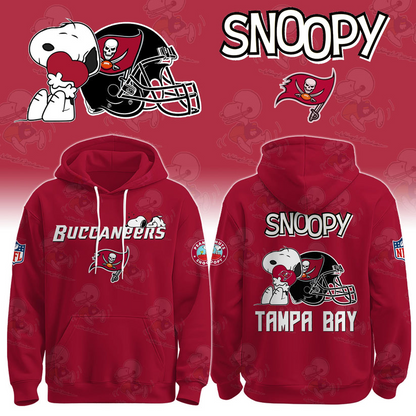 LIMITED EDITION - NEW CUSTOMIZED NFL10 TBB TAMPA BAY BUCCANEERS & SNOOPY UNISEX T-SHIRT, POLO, HOODIE & JACKETS