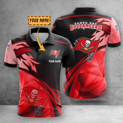 LIMITED EDITION - NEW CUSTOMIZED NFL10 TBB TAMPA BAY BUCCANEERS POLO SHIRT