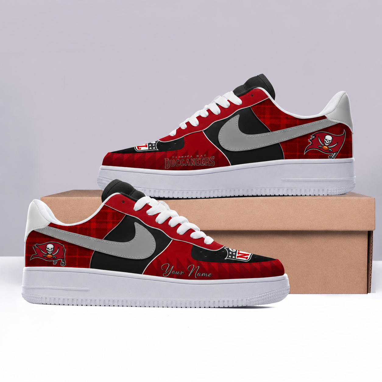 [SPECIAL OFFER] NEW CUSTOMIZED NFL10 TBB TAMPA BAY BUCCANEERS AF1 SHOES
