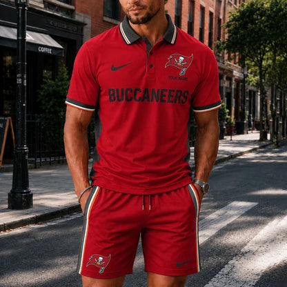 [SPECIAL OFFER] NEW CUSTOMIZED NFL10 TBB TAMPA BAY BUCCANEERS POLO SHIRT & SHORT PANTS