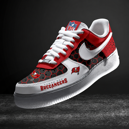 LIMITED EDITION - NEW CUSTOMIZED NFL10 TBB TAMPA BAY BUCCANEERS AF1 SNEAKERS