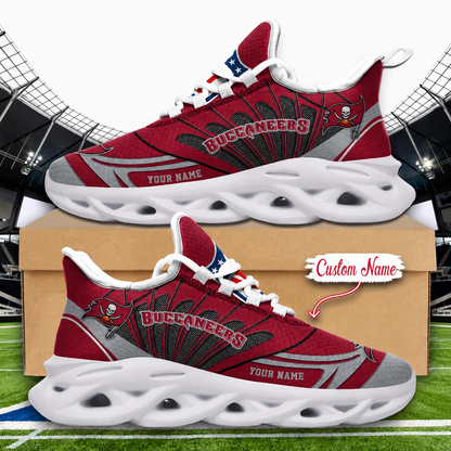 LIMITED EDITION - NEW CUSTOMIZED NFL10 TBB TAMPA BAY BUCCANEERS UNISEX CLUNKY SNEAKERS