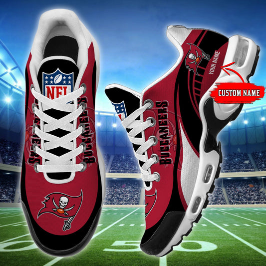 LIMITED EDITION - NEW CUSTOMIZED NFL10 TBB TAMPA BAY BUCCANEERS AIR MAX PLUS SNEAKERS
