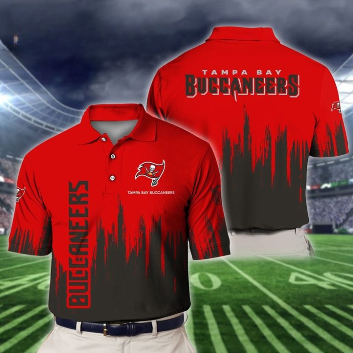 LIMITED EDITION - NEW CUSTOMIZED NFL10 TBB TAMPA BAY BUCCANEERS POLO SHIRT