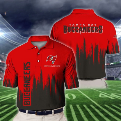 LIMITED EDITION - NEW CUSTOMIZED NFL10 TBB TAMPA BAY BUCCANEERS POLO SHIRT