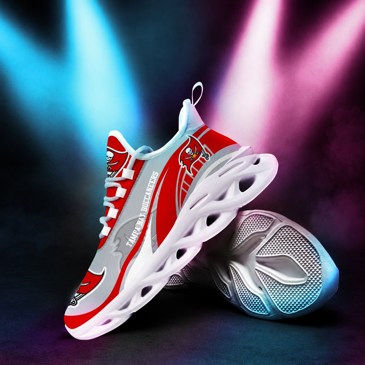 LIMITED EDITION - NEW CUSTOMIZED NFL10 TBB TAMPA BAY BUCCANEERS UNISEX MAX SOUL SHOES