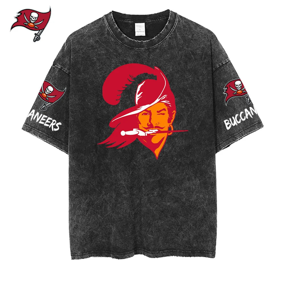 [SPECIAL OFFER] NEW CUSTOMIZED NFL10 TBB TAMPA BAY BUCCANEERS MULTICOLOR WASHED TEE