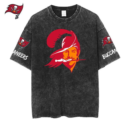 [SPECIAL OFFER] NEW CUSTOMIZED NFL10 TBB TAMPA BAY BUCCANEERS MULTICOLOR WASHED TEE