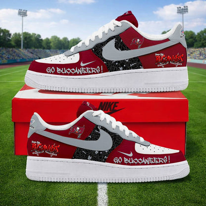 LIMITED EDITION - NEW CUSTOMIZED NFL10 TBB TAMPA BAY BUCCANEERS AF1 SNEAKERS