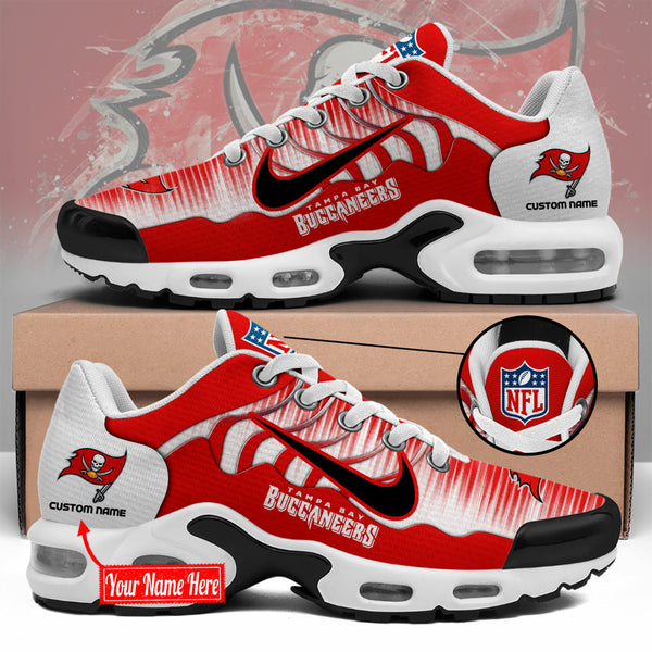 LIMITED EDITION - NEW CUSTOMIZED NFL10 TBB TAMPA BAY BUCCANEERS UNISEX AIR MAX PLUS SNEAKERS