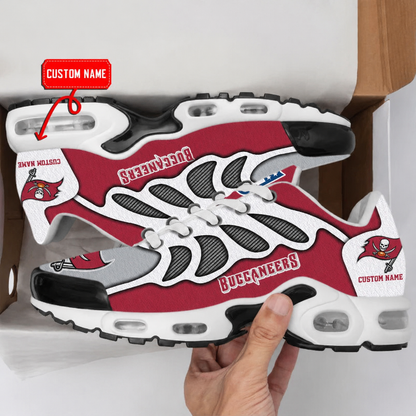 LIMITED EDITION - NEW CUSTOMIZED NFL10 TBB TAMPA BAY BUCCANEERS AIR MAX PLUS SNEAKERS