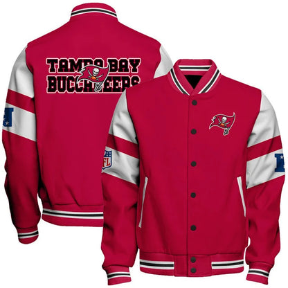 LIMITED EDITION - NEW CUSTOMIZED NFL10 TBB TAMPA BAY BUCCANEERS SATIN VARSITY & BASEBALL JACKET