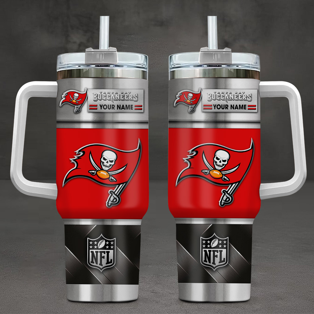 LIMITED EDITION - NEW CUSTOMIZED NFL10 TBB TAMPA BAY BUCCANEERS TUMBLER CUP