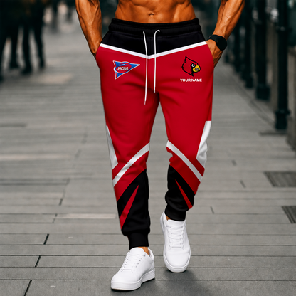 LIMITED EDITION - NEW CUSTOMIZED NCAA FBS10 ULC LOUISVILLE CARDINALS SWEATPANTS