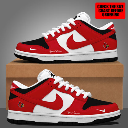 [FAN FAVORITE] NEW CUSTOMIZED NCAA FBS10 ULC LOUISVILLE CARDINALS DUNK LOW SHOES