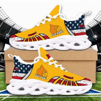 [FAN FAVORITE] NEW CUSTOMIZED NCAA FBS10 ULC LOUISVILLE CARDINALS CLUNKY SNEAKERS
