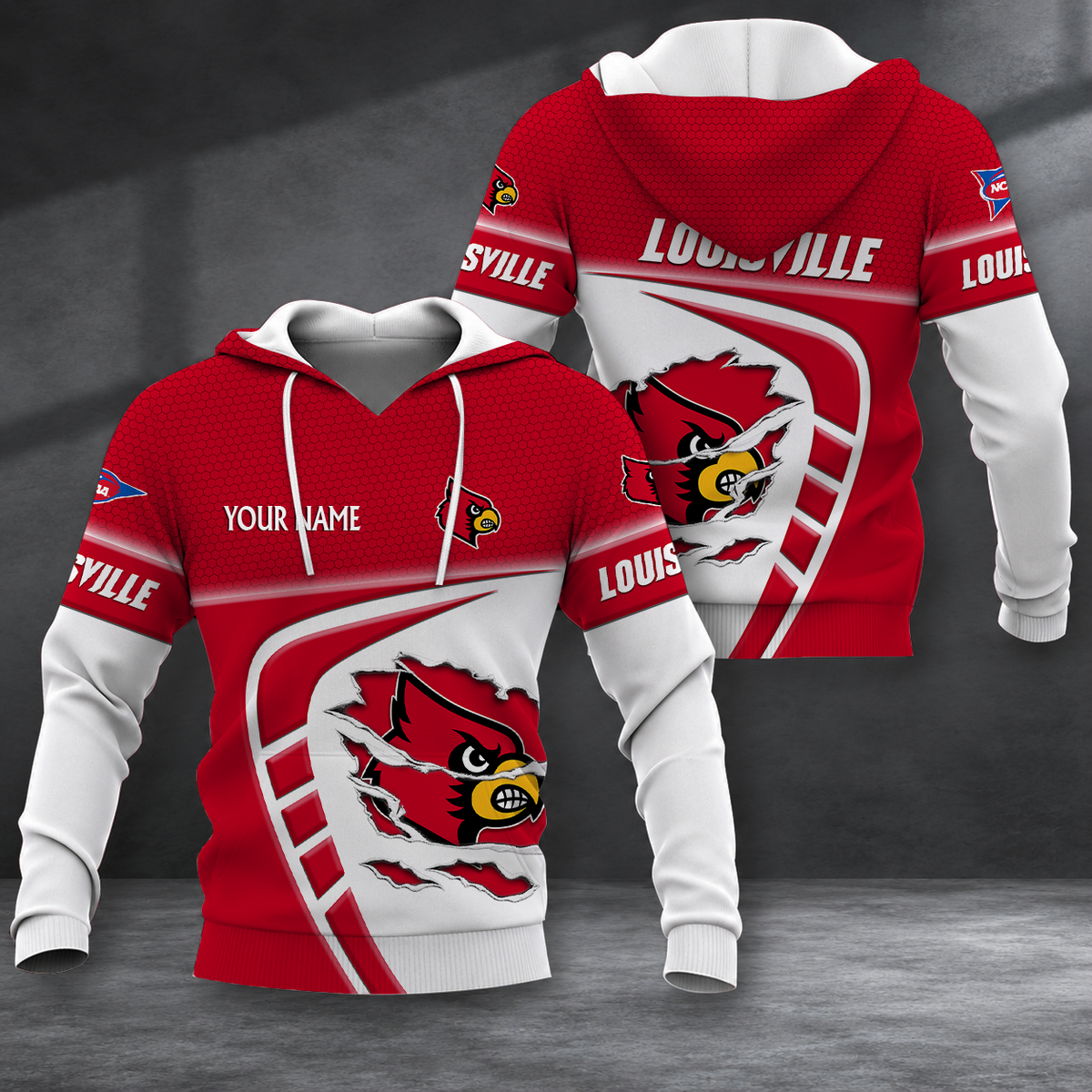 ELITE EDITION - NEW CUSTOMIZED NCAA FBS10 ULC LOUISVILLE CARDINALS HOODIE, ZIP HOODIE, T-SHIRT, POLO SHIRT, ZIP POLO SHIRT & SWEATSHIRT